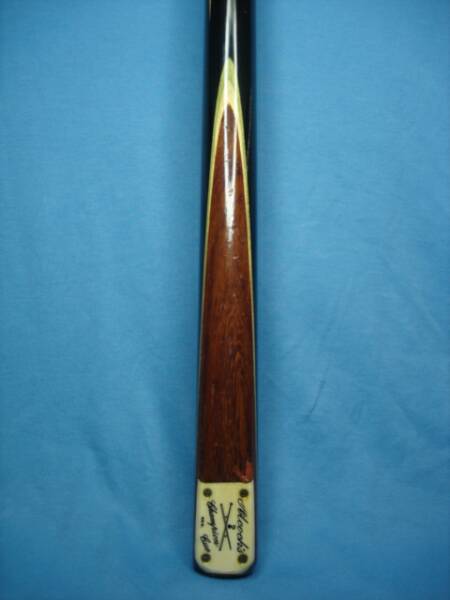 The second edition Alcock's Champion Cue has an ebony butt handspliced onto